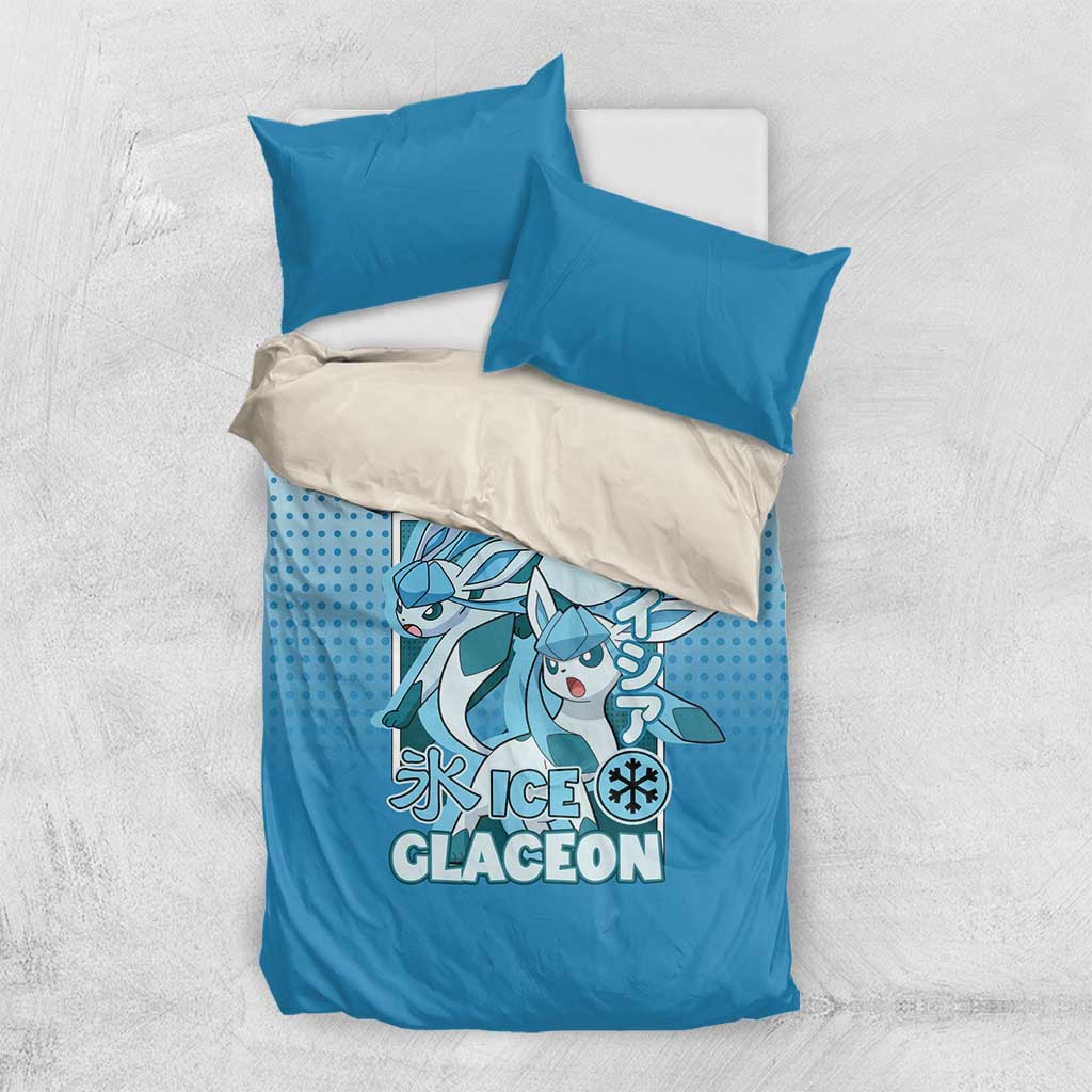 Glaceon from Poké Bedding Set with Ice Type Ability and Elegant Pose Design - The Mazicc