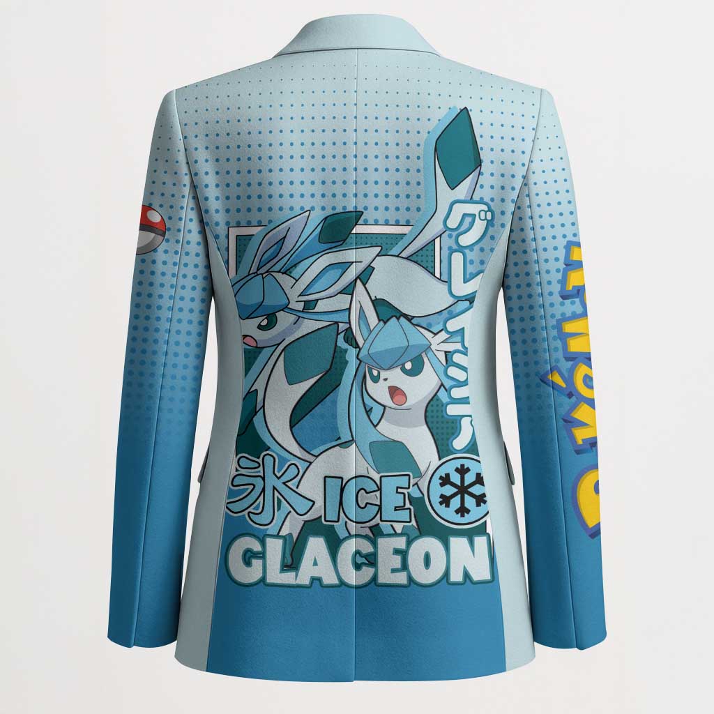 Glaceon from Poké Blazer with Ice Type Ability and Elegant Pose Design - The Mazicc