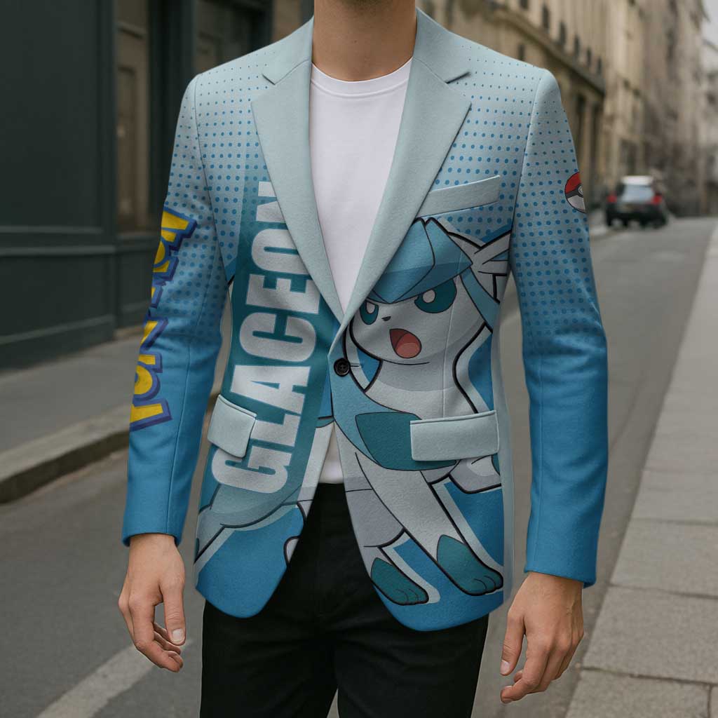 Glaceon from Poké Blazer with Ice Type Ability and Elegant Pose Design - The Mazicc
