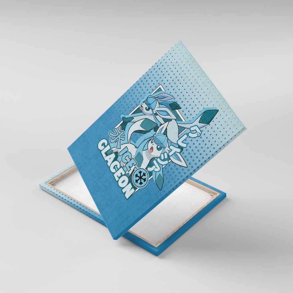 Glaceon from Poké Canvas Wall Art with Ice Type Ability and Elegant Pose Design - The Mazicc