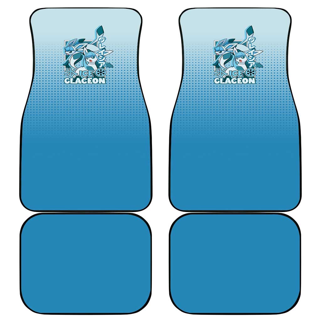 Glaceon from Poké Car Mats with Ice Type Ability and Elegant Pose Design - The Mazicc