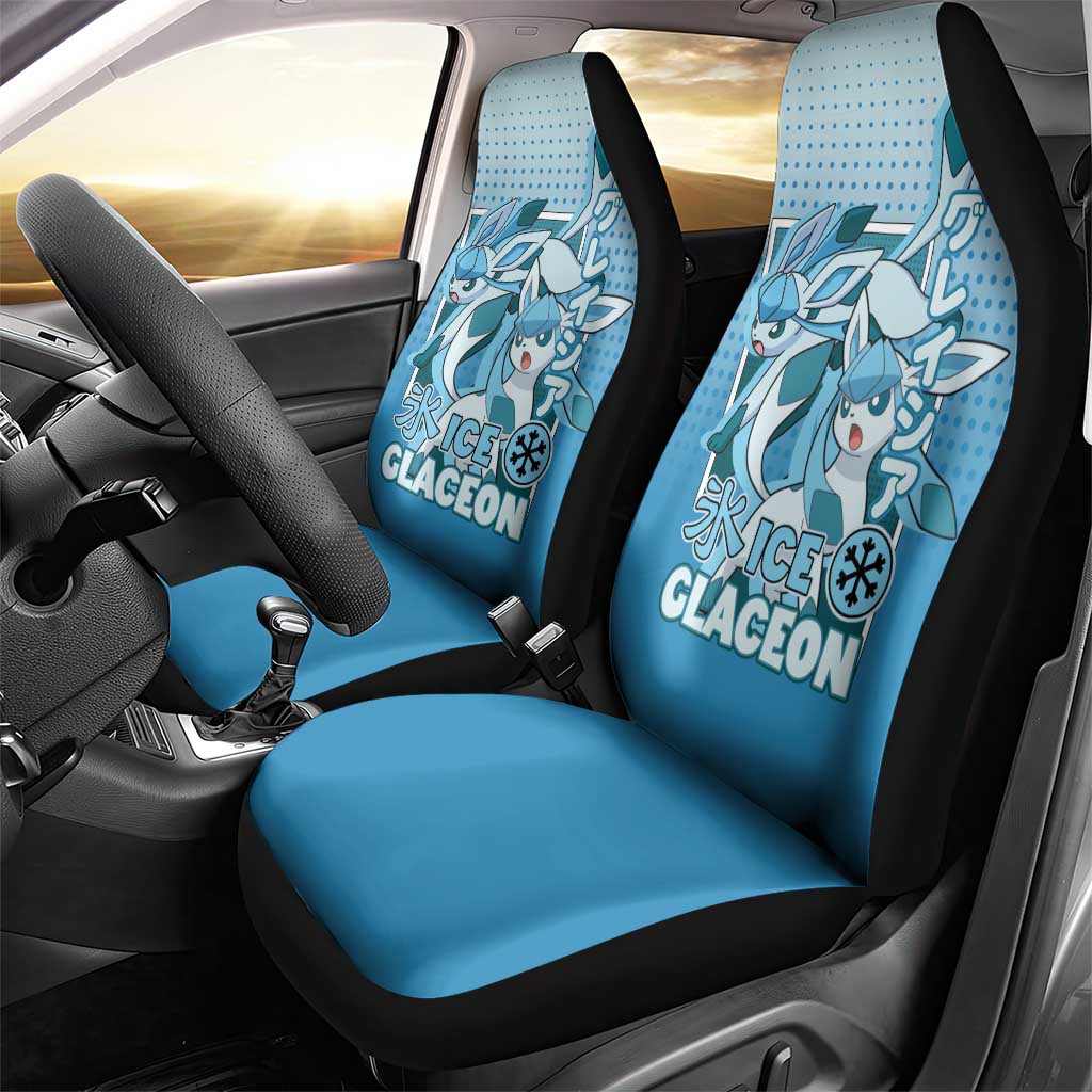 Glaceon from Poké Car Seat Cover with Ice Type Ability and Elegant Pose Design - The Mazicc