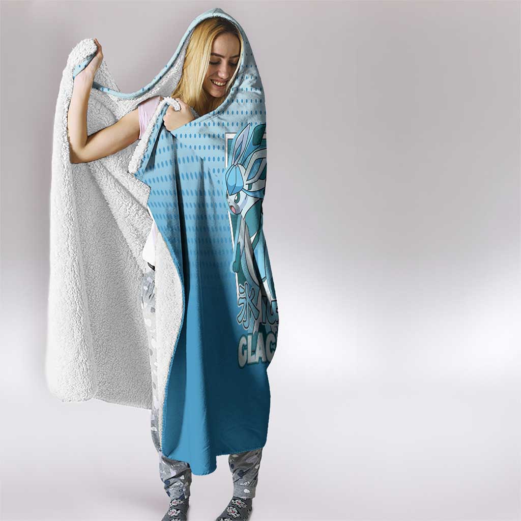 Glaceon from Poké Hooded Blanket with Ice Type Ability and Elegant Pose Design - The Mazicc