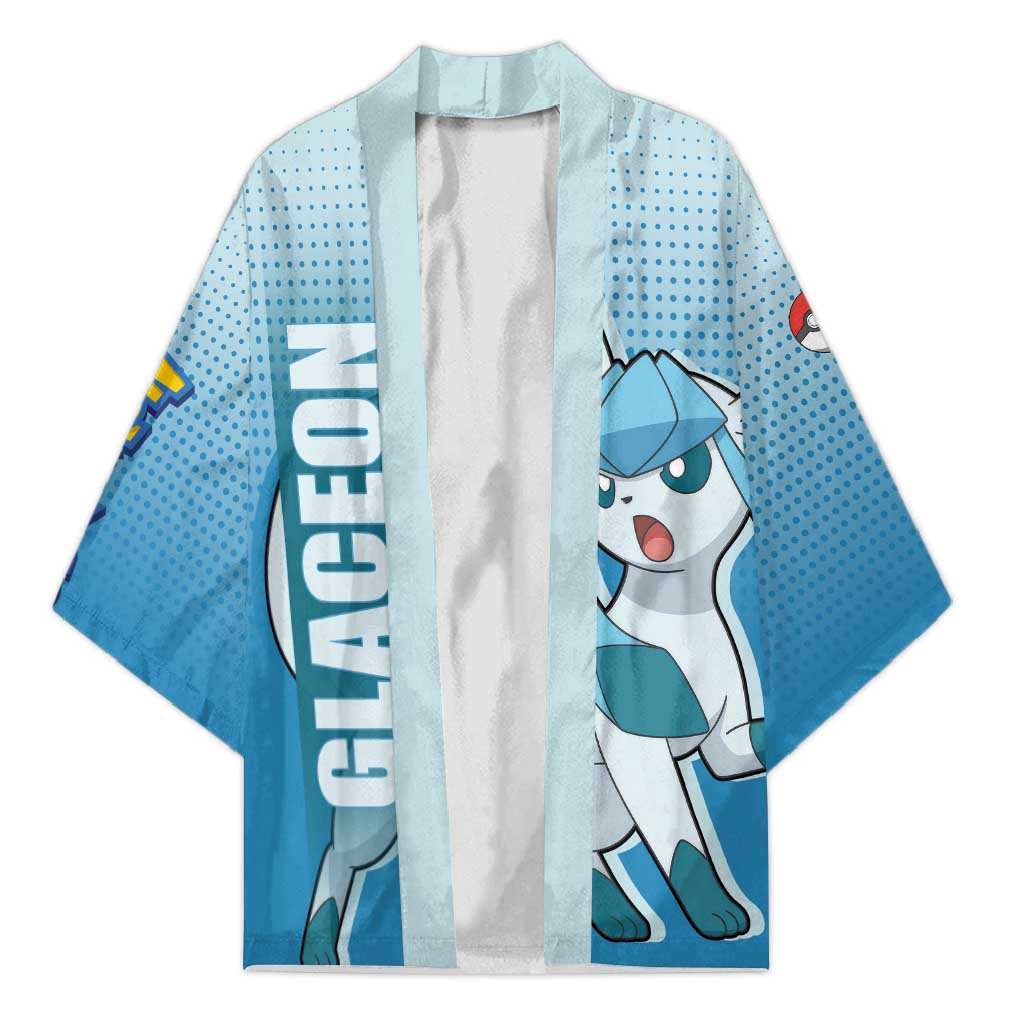 Glaceon from Poké Kimono with Ice Type Ability and Elegant Pose Design - The Mazicc