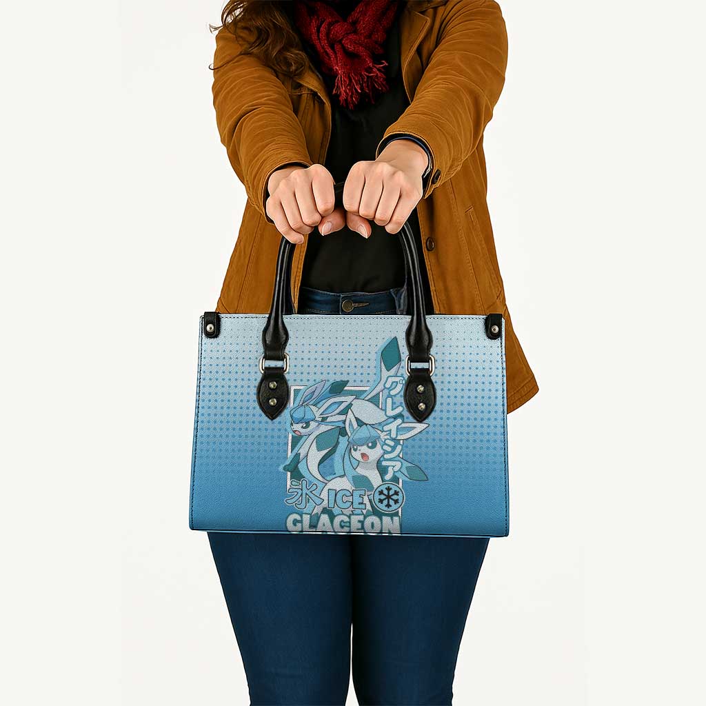 Glaceon from Poké Leather Bag with Ice Type Ability and Elegant Pose Design - The Mazicc