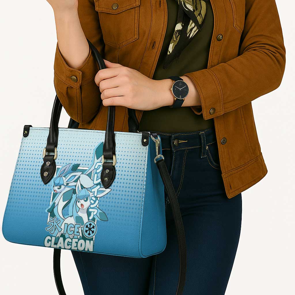 Glaceon from Poké Leather Bag with Ice Type Ability and Elegant Pose Design - The Mazicc