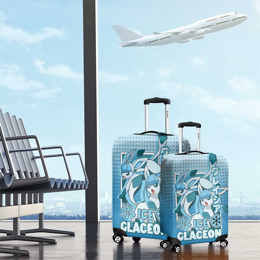 Glaceon from Poké Luggage Cover with Ice Type Ability and Elegant Pose Design - The Mazicc