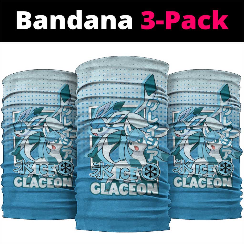 Glaceon from Poké Neck Gaiter with Ice Type Ability and Elegant Pose Design - The Mazicc