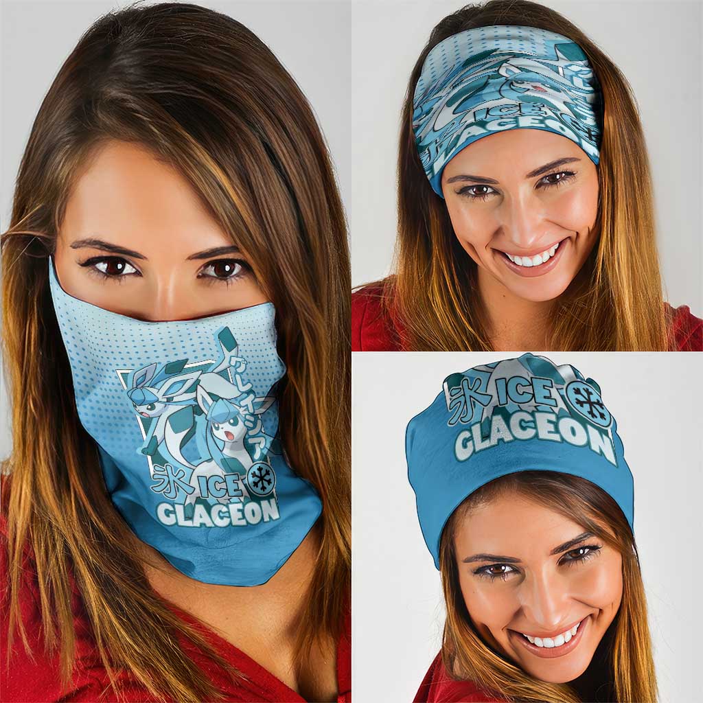 Glaceon from Poké Neck Gaiter with Ice Type Ability and Elegant Pose Design - The Mazicc