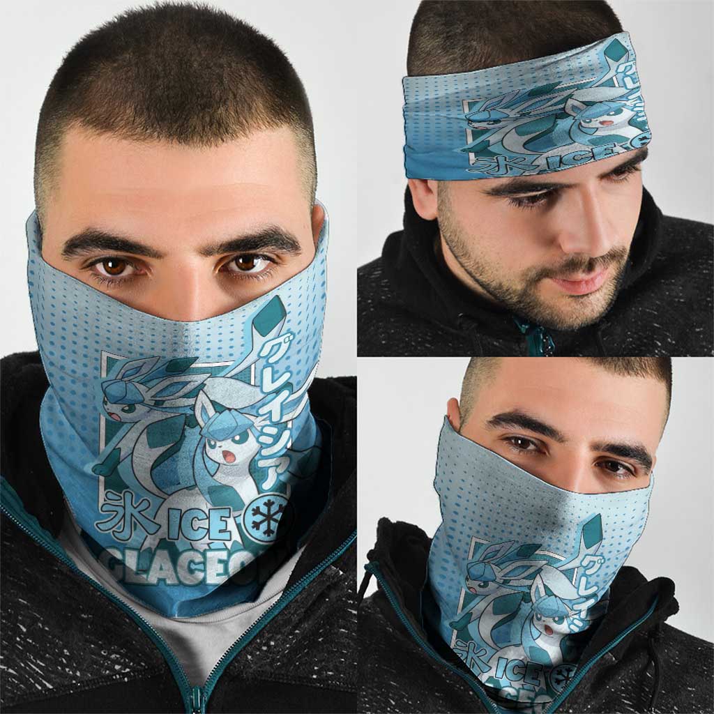 Glaceon from Poké Neck Gaiter with Ice Type Ability and Elegant Pose Design - The Mazicc