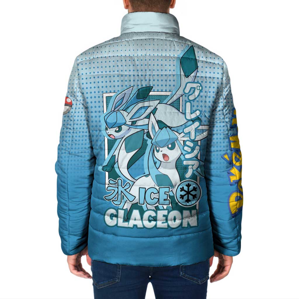 Glaceon from Poké Padded Jacket with Ice Type Ability and Elegant Pose Design - The Mazicc
