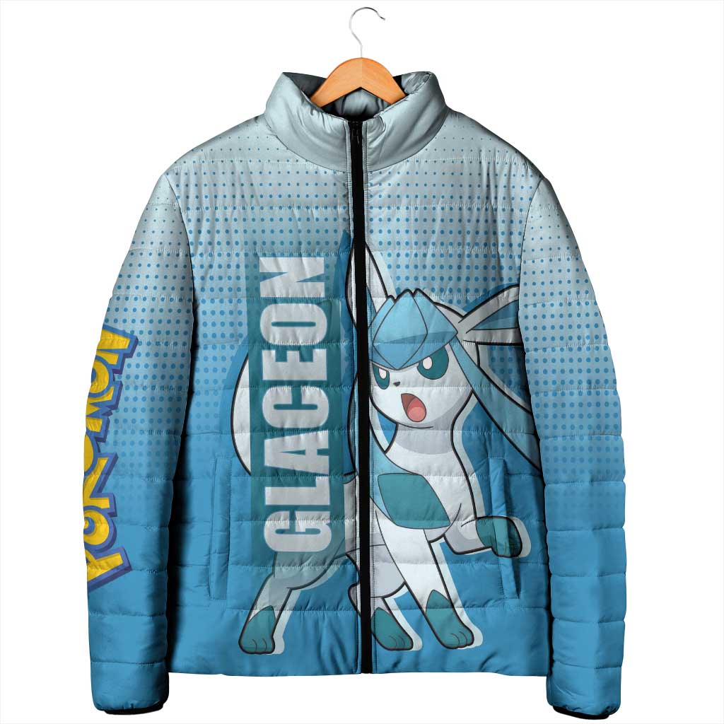 Glaceon from Poké Padded Jacket with Ice Type Ability and Elegant Pose Design - The Mazicc