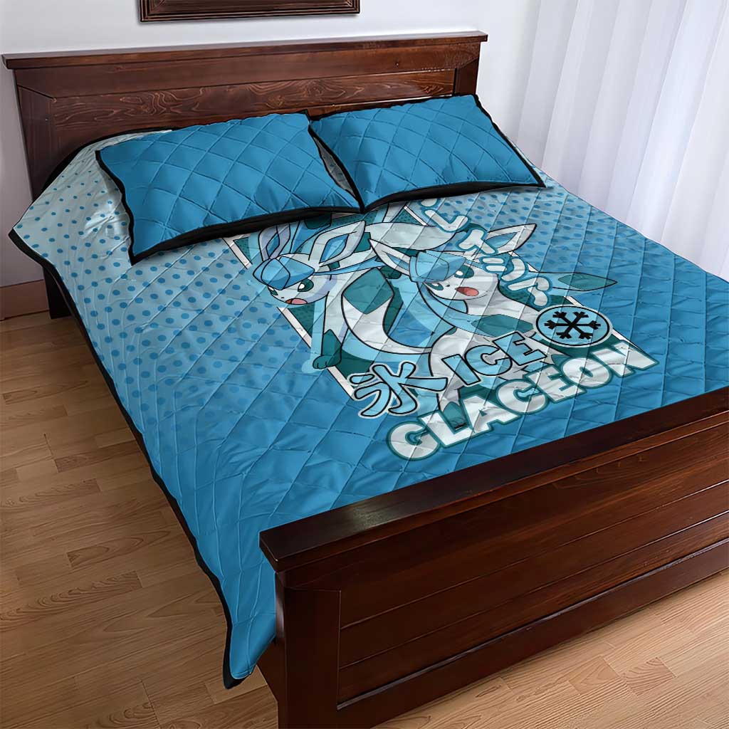 Glaceon from Poké Quilt Bed Set with Ice Type Ability and Elegant Pose Design - The Mazicc