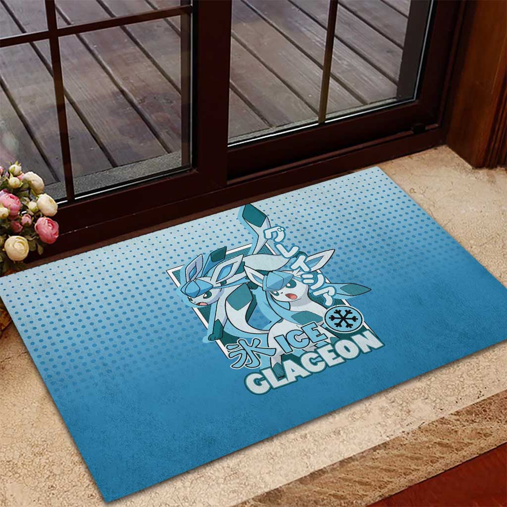 Glaceon from Poké Rubber Doormat with Ice Type Ability and Elegant Pose Design - The Mazicc