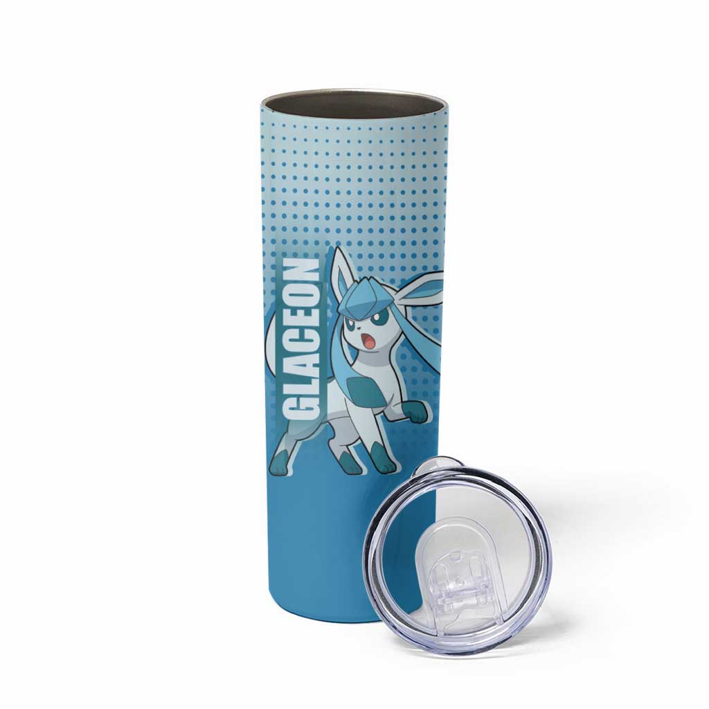 Glaceon from Poké Skinny Tumbler with Ice Type Ability and Elegant Pose Design - The Mazicc