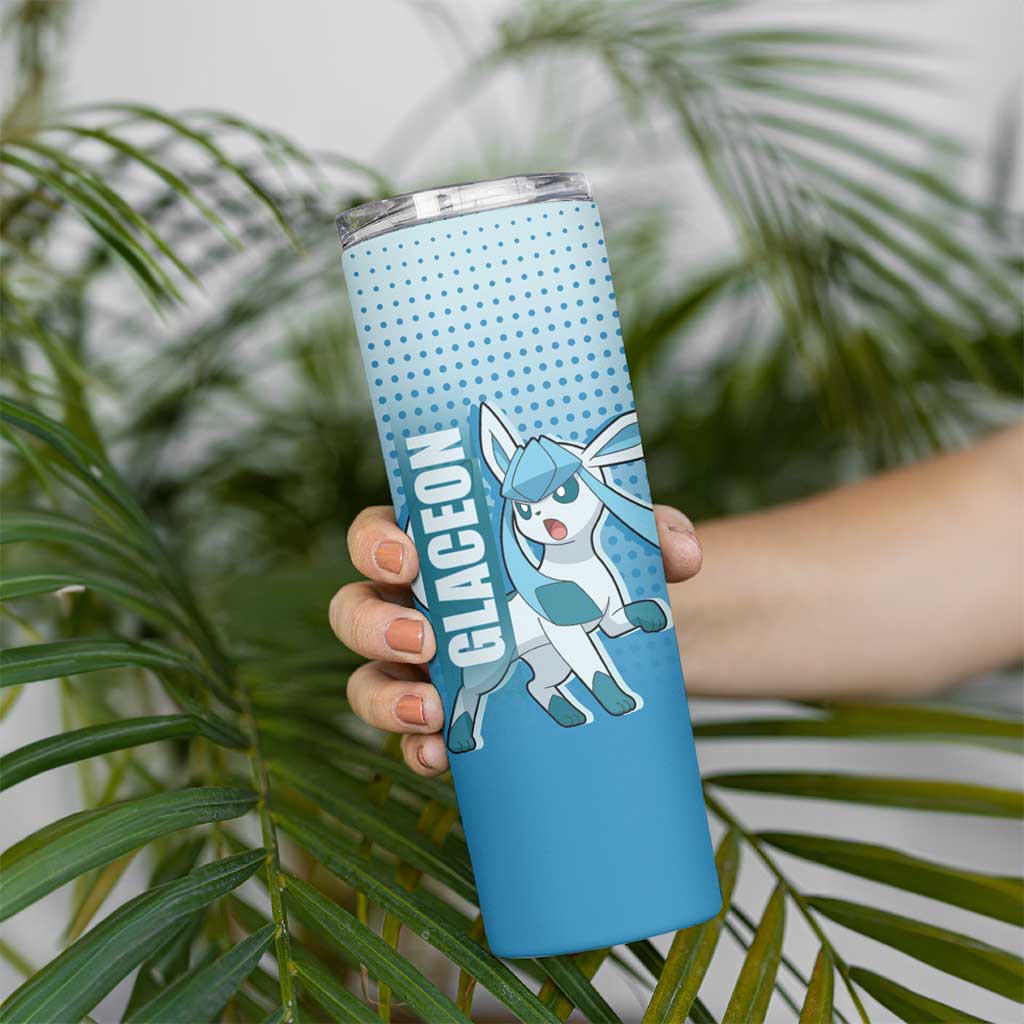 Glaceon from Poké Skinny Tumbler with Ice Type Ability and Elegant Pose Design - The Mazicc