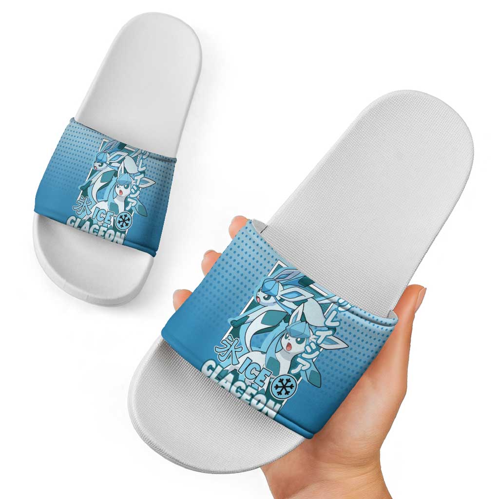 Glaceon from Poké Slide Sandals with Ice Type Ability and Elegant Pose Design - The Mazicc