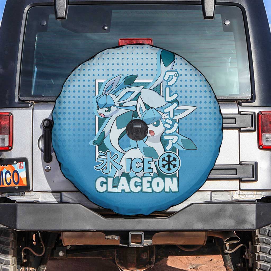 Glaceon from Poké Spare Tire Cover with Ice Type Ability and Elegant Pose Design - The Mazicc