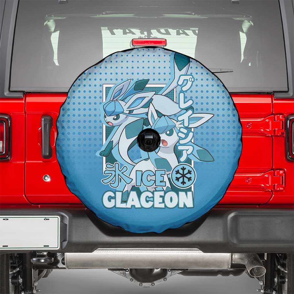 Glaceon from Poké Spare Tire Cover with Ice Type Ability and Elegant Pose Design - The Mazicc