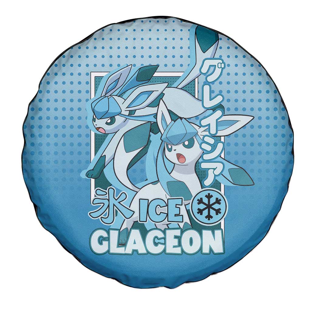 Glaceon from Poké Spare Tire Cover with Ice Type Ability and Elegant Pose Design - The Mazicc