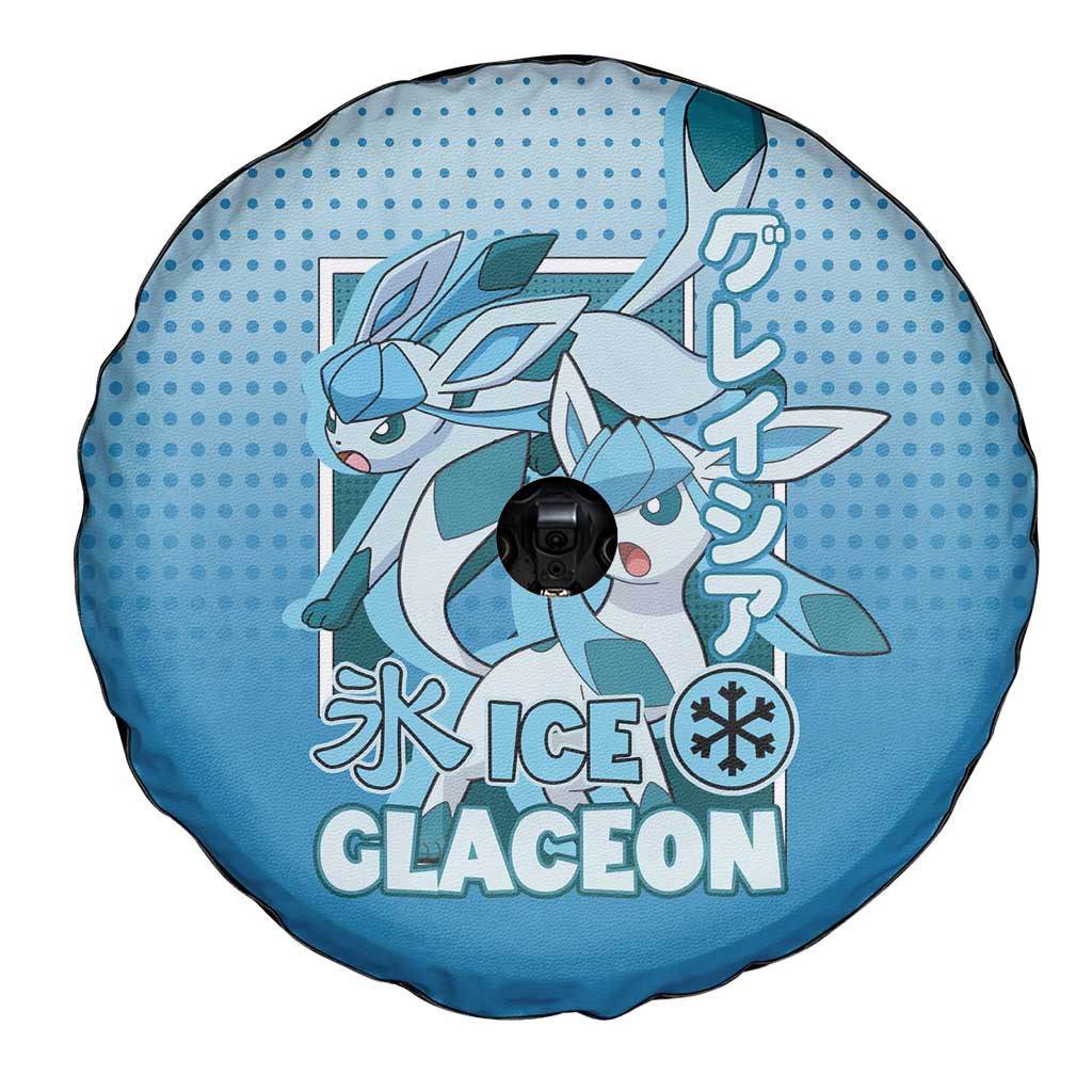 Glaceon from Poké Spare Tire Cover with Ice Type Ability and Elegant Pose Design - The Mazicc