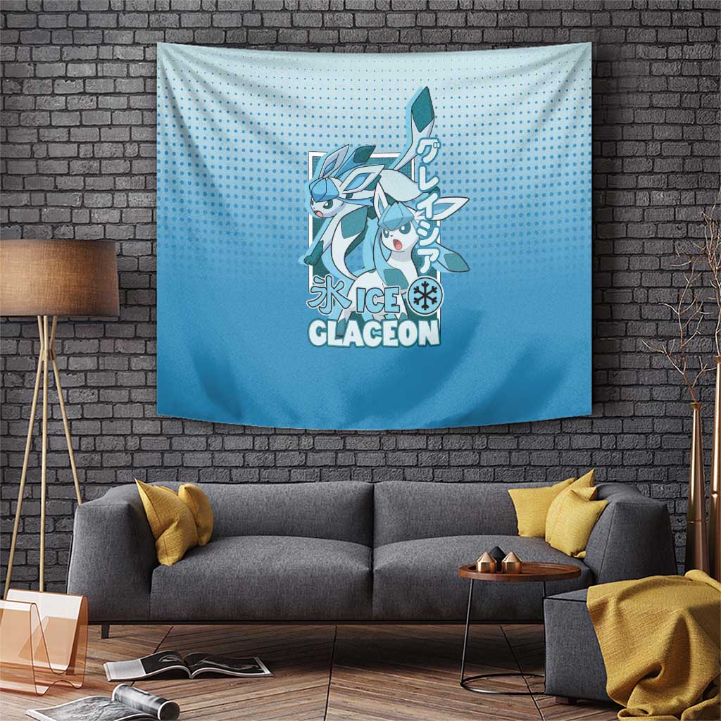 Glaceon from Poké Tapestry with Ice Type Ability and Elegant Pose Design - The Mazicc