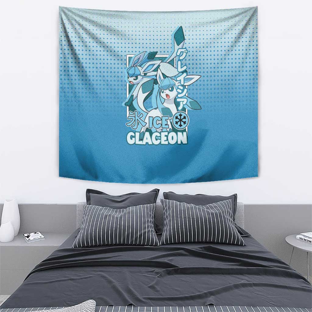Glaceon from Poké Tapestry with Ice Type Ability and Elegant Pose Design - The Mazicc