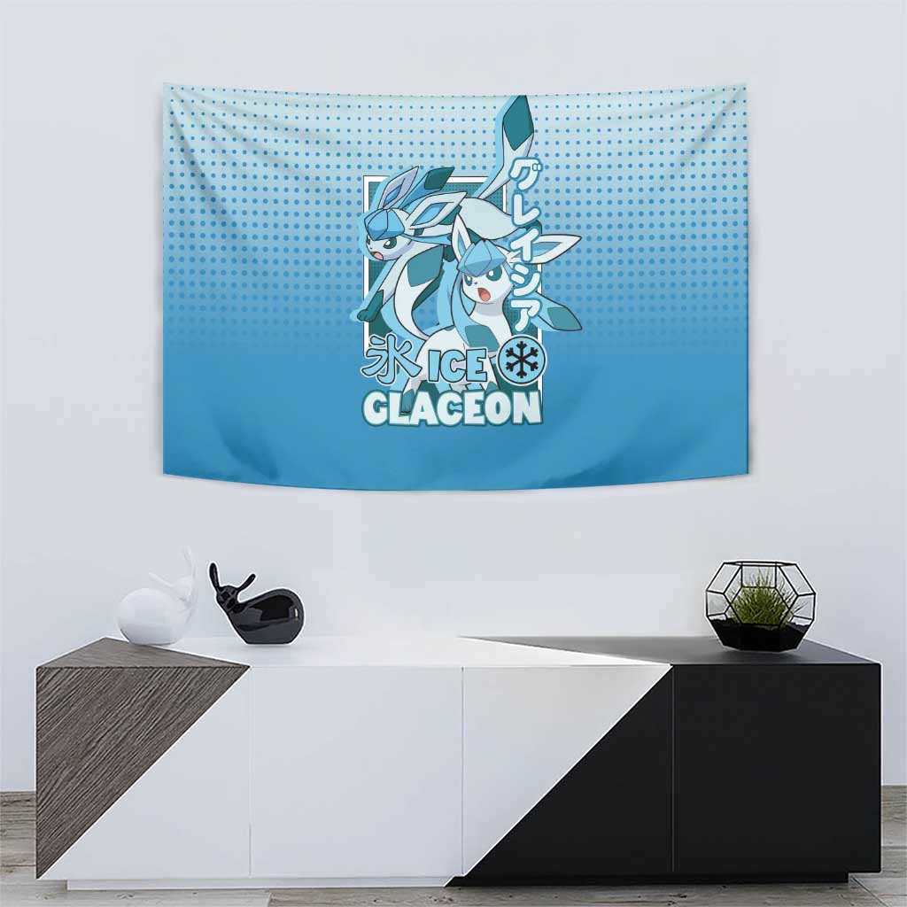 Glaceon from Poké Tapestry with Ice Type Ability and Elegant Pose Design - The Mazicc