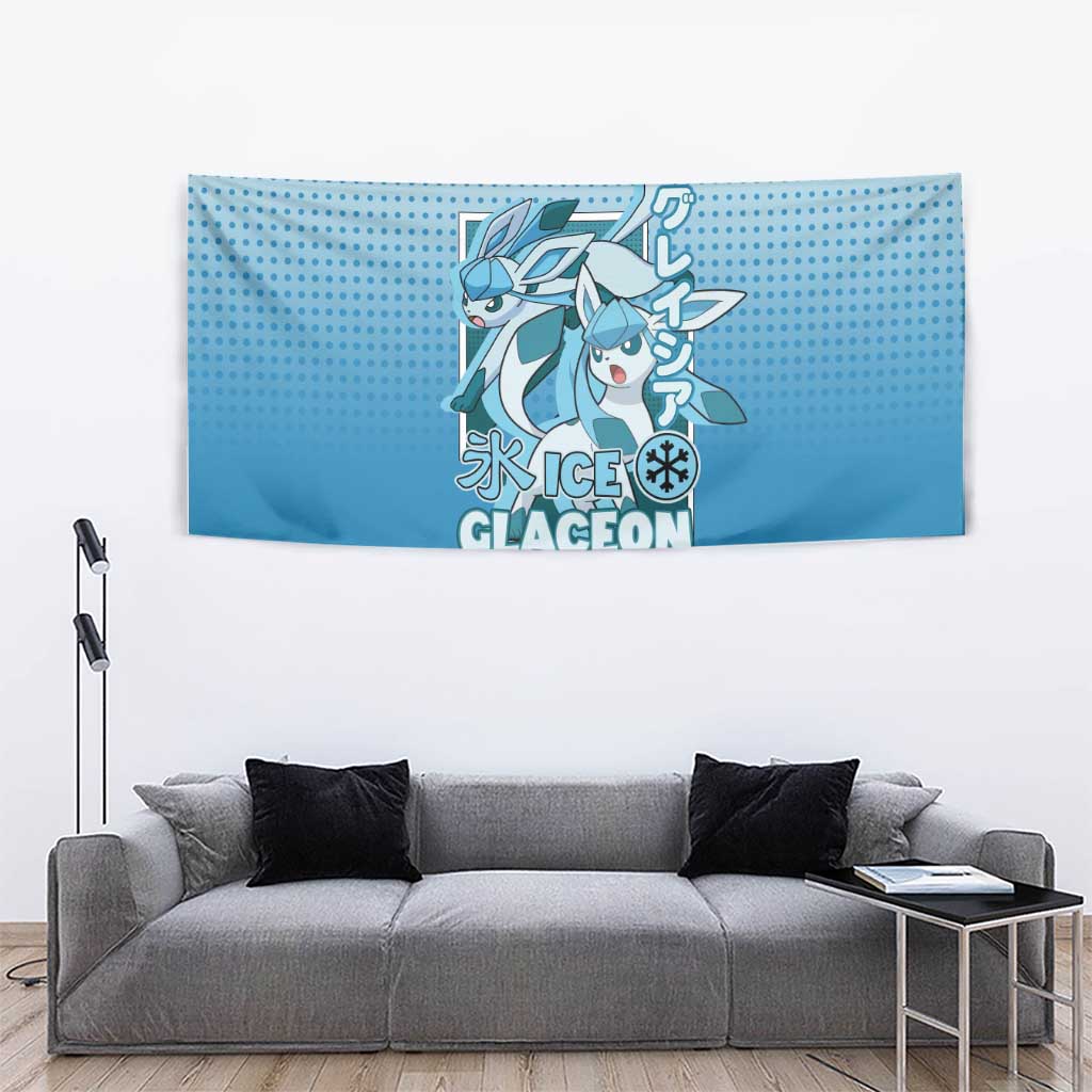 Glaceon from Poké Tapestry with Ice Type Ability and Elegant Pose Design - The Mazicc