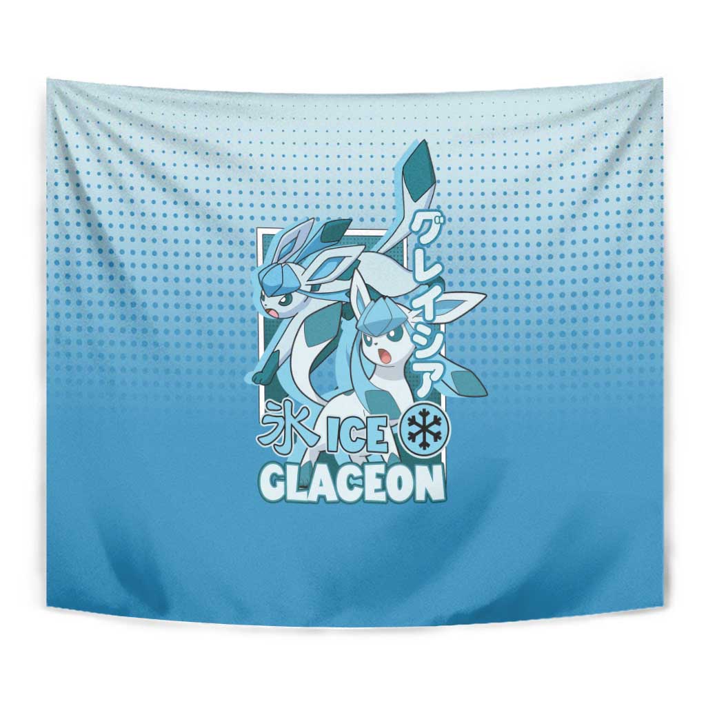Glaceon from Poké Tapestry with Ice Type Ability and Elegant Pose Design - The Mazicc