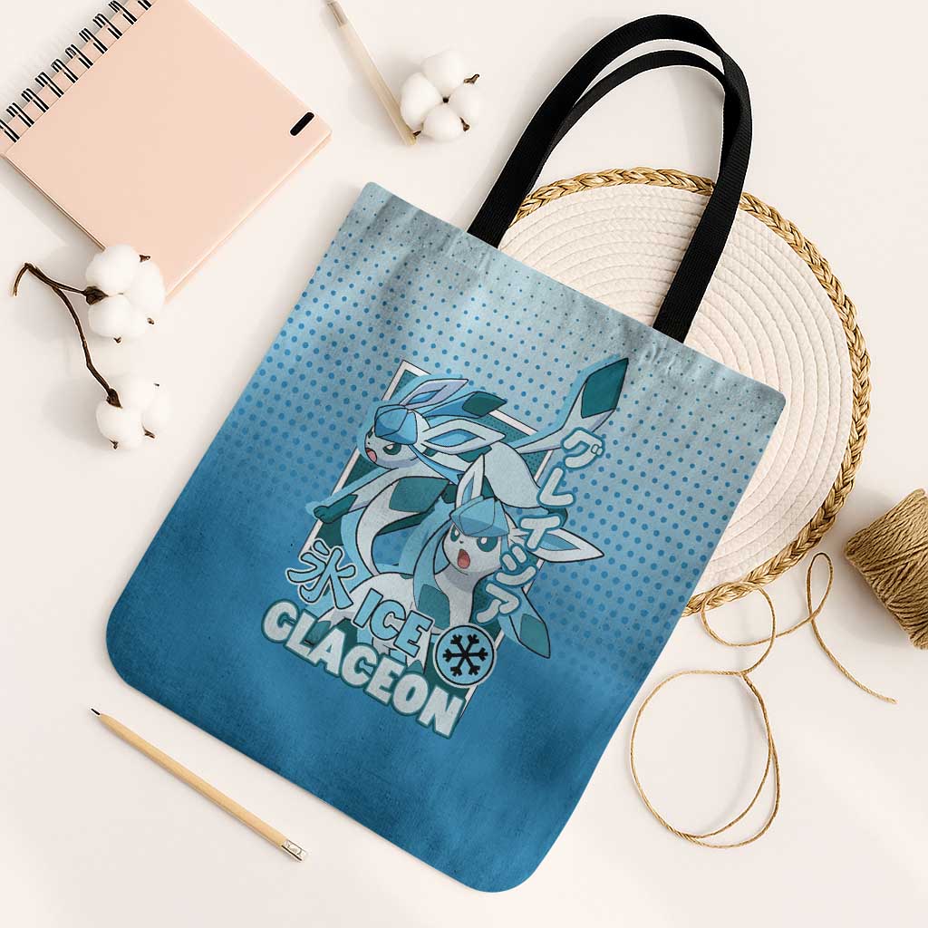 Glaceon from Poké Tote Bag with Ice Type Ability and Elegant Pose Design - The Mazicc