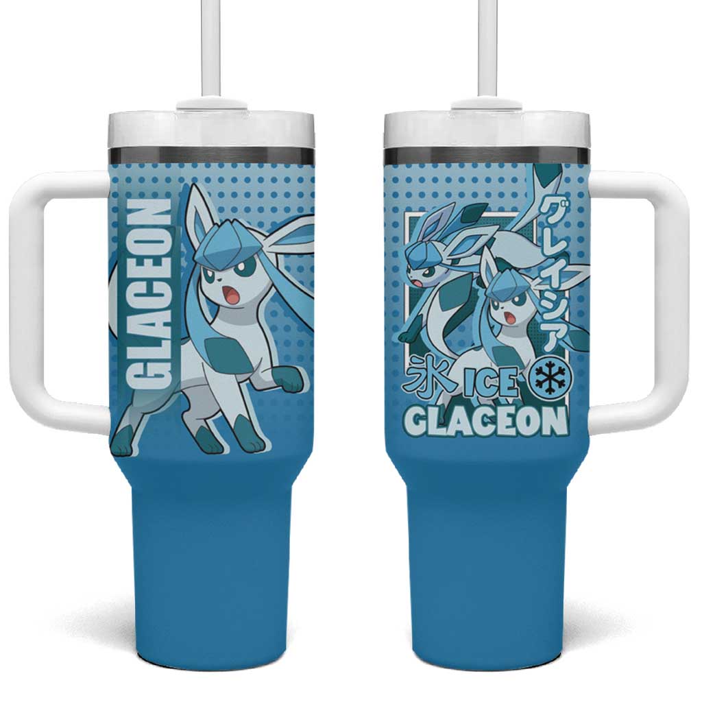 Glaceon from Poké Tumbler With Handle with Ice Type Ability and Elegant Pose Design - The Mazicc