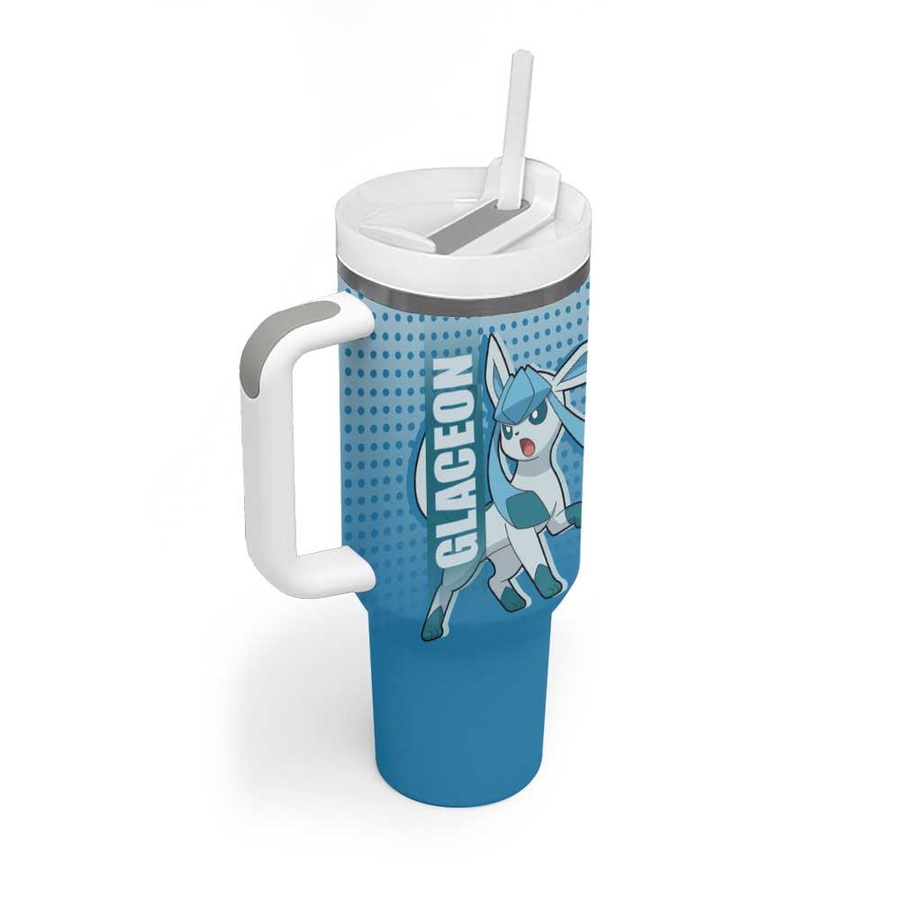 Glaceon from Poké Tumbler With Handle with Ice Type Ability and Elegant Pose Design - The Mazicc