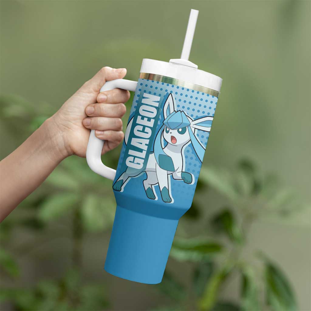 Glaceon from Poké Tumbler With Handle with Ice Type Ability and Elegant Pose Design - The Mazicc