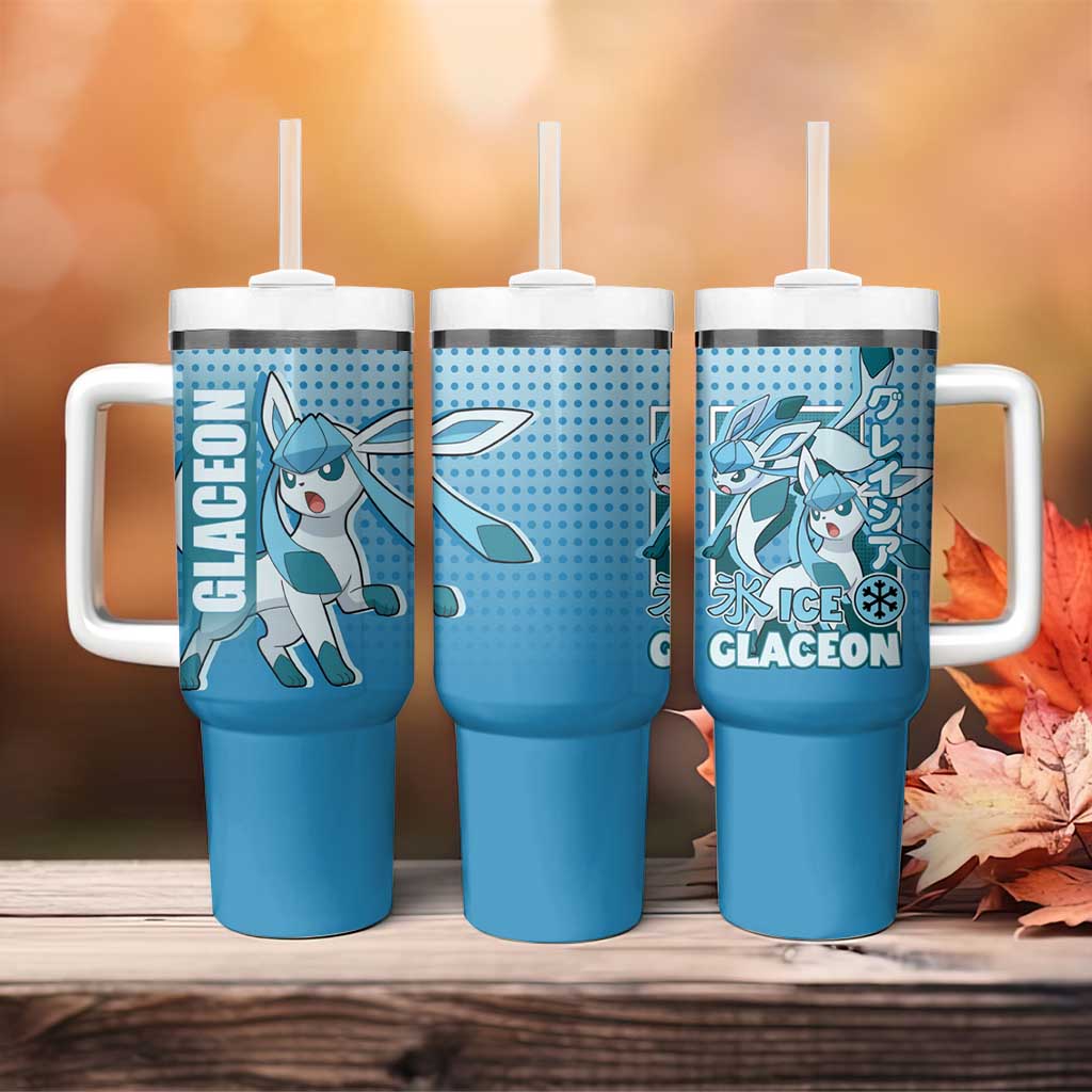 Glaceon from Poké Tumbler With Handle with Ice Type Ability and Elegant Pose Design - The Mazicc