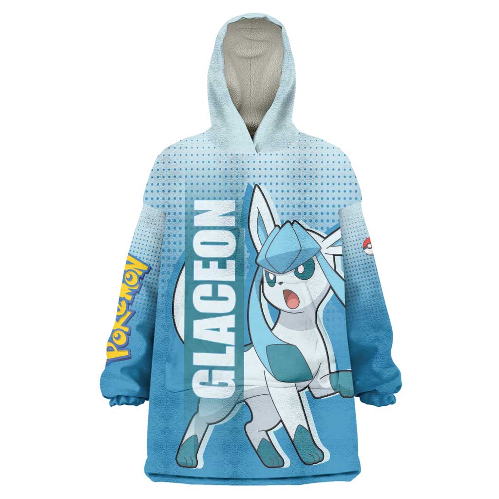 Glaceon from Poké Wearable Blanket Hoodie with Ice Type Ability and Elegant Pose Design - The Mazicc