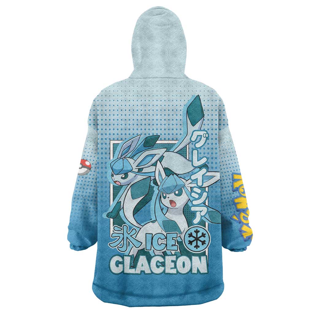 Glaceon from Poké Wearable Blanket Hoodie with Ice Type Ability and Elegant Pose Design - The Mazicc