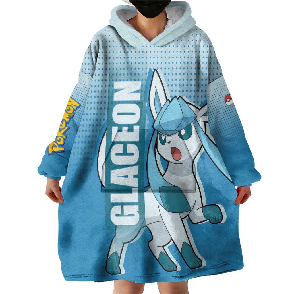 Glaceon from Poké Wearable Blanket Hoodie with Ice Type Ability and Elegant Pose Design - The Mazicc