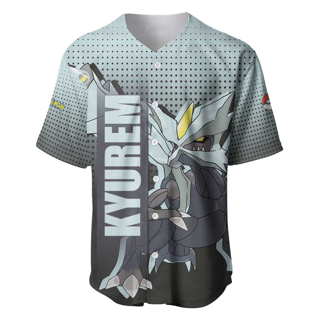 Kyurem from Poké Baseball Jersey with Ice Type Ability and Powerful Battle Pose Design - The Mazicc