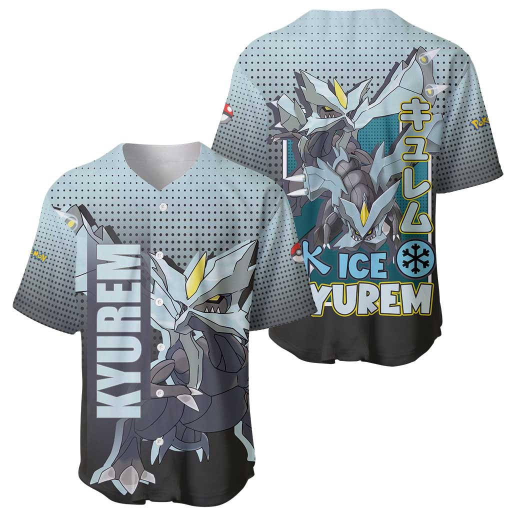 Kyurem from Poké Baseball Jersey with Ice Type Ability and Powerful Battle Pose Design - The Mazicc