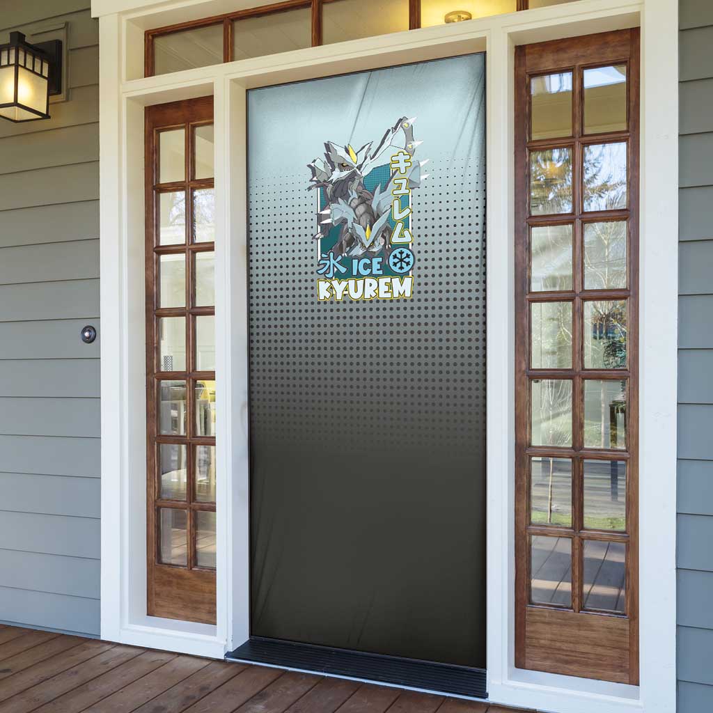 Kyurem from Poké Door Cover with Ice Type Ability and Powerful Battle Pose Design - The Mazicc