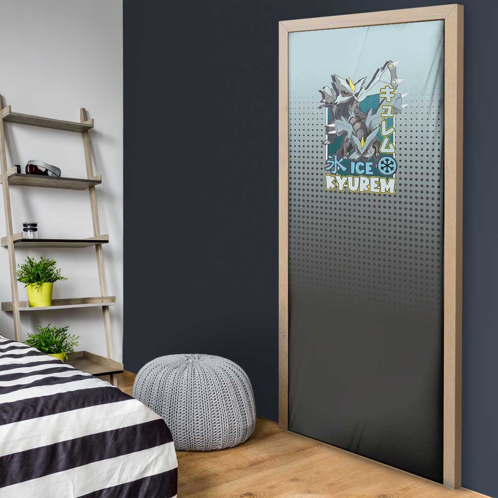 Kyurem from Poké Door Cover with Ice Type Ability and Powerful Battle Pose Design - The Mazicc