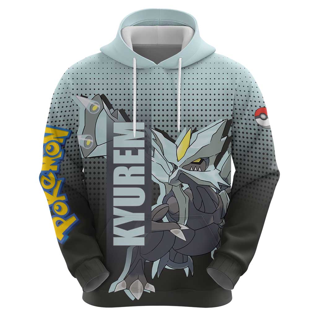 Kyurem from Poké Hoodie with Ice Type Ability and Powerful Battle Pose Design - The Mazicc