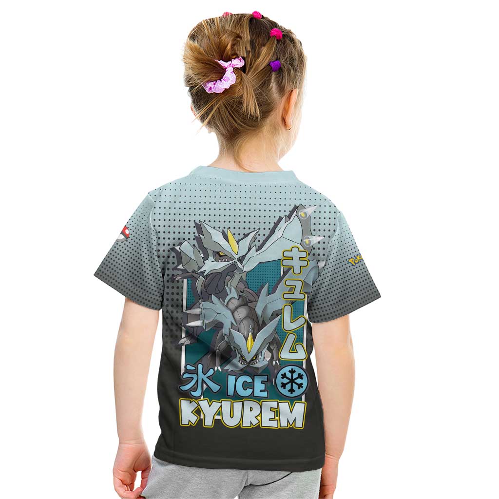 Kyurem from Poké Kid T Shirt with Ice Type Ability and Powerful Battle Pose Design - The Mazicc
