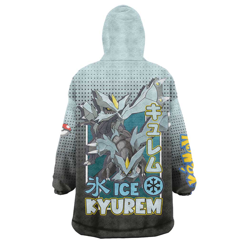Kyurem from Poké Wearable Blanket Hoodie with Ice Type Ability and Powerful Battle Pose Design - The Mazicc