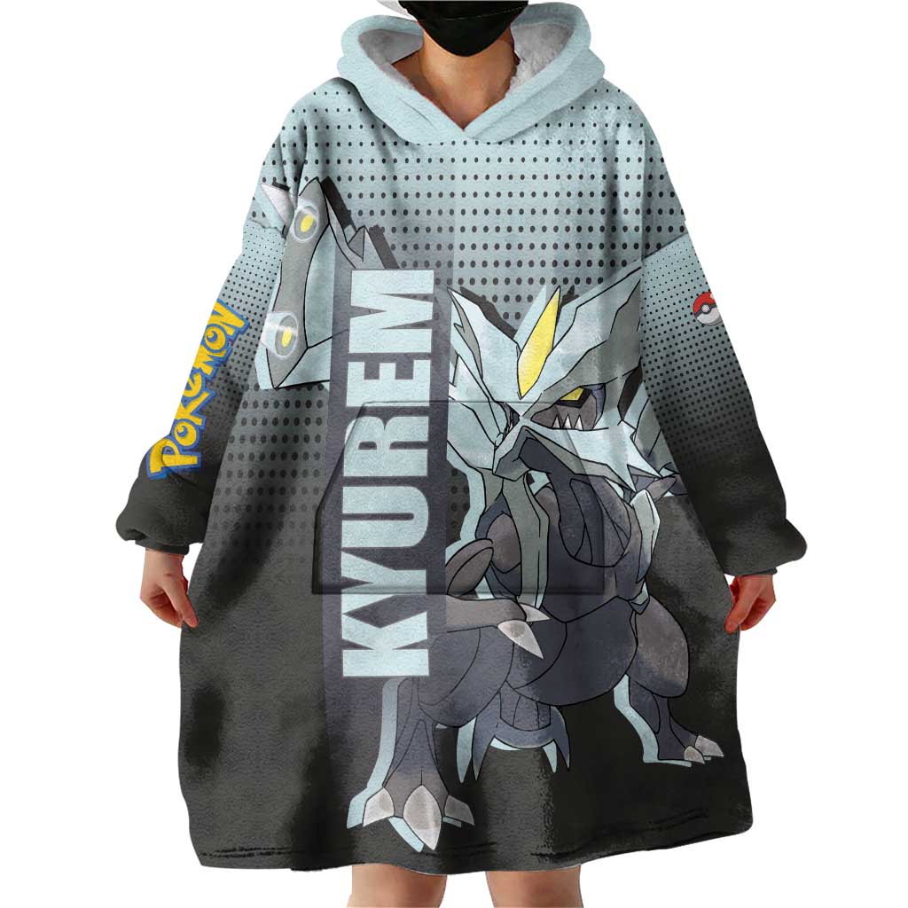 Kyurem from Poké Wearable Blanket Hoodie with Ice Type Ability and Powerful Battle Pose Design - The Mazicc