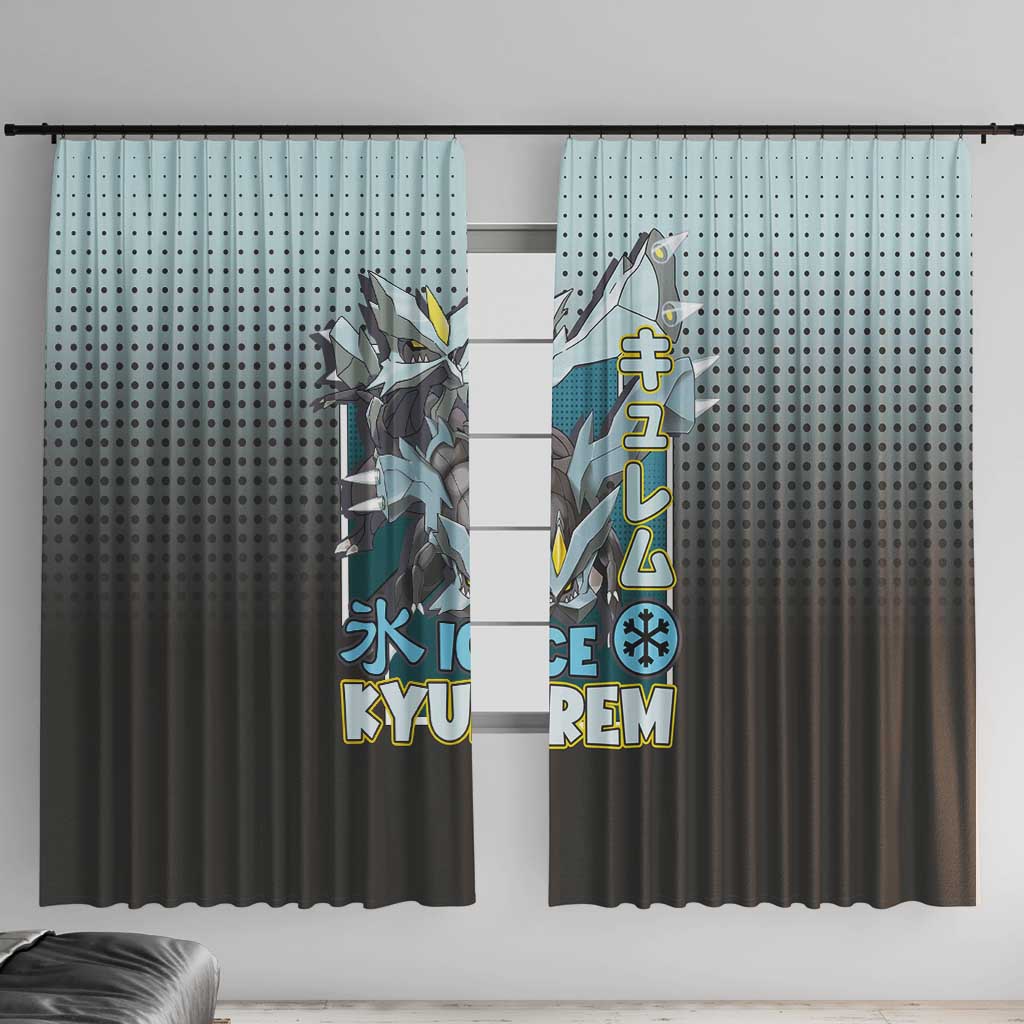 Kyurem from Poké Window Curtain with Ice Type Ability and Powerful Battle Pose Design - The Mazicc