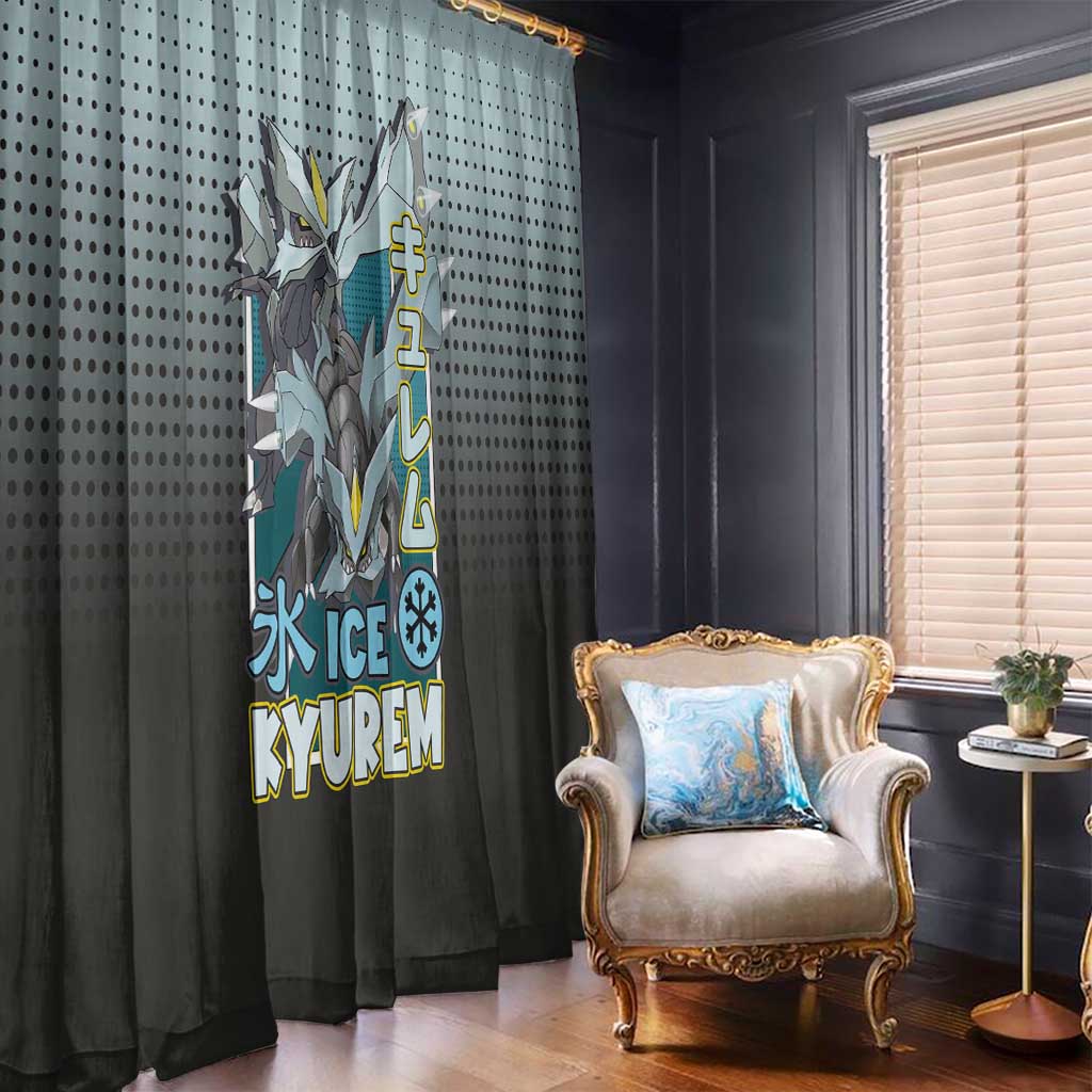 Kyurem from Poké Window Curtain with Ice Type Ability and Powerful Battle Pose Design - The Mazicc