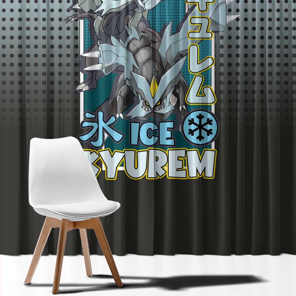 Kyurem from Poké Window Curtain with Ice Type Ability and Powerful Battle Pose Design - The Mazicc