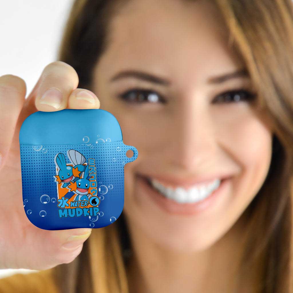 Mudkip from Poké AirPods Case with Water Type Ability and Playful Pose Design - The Mazicc